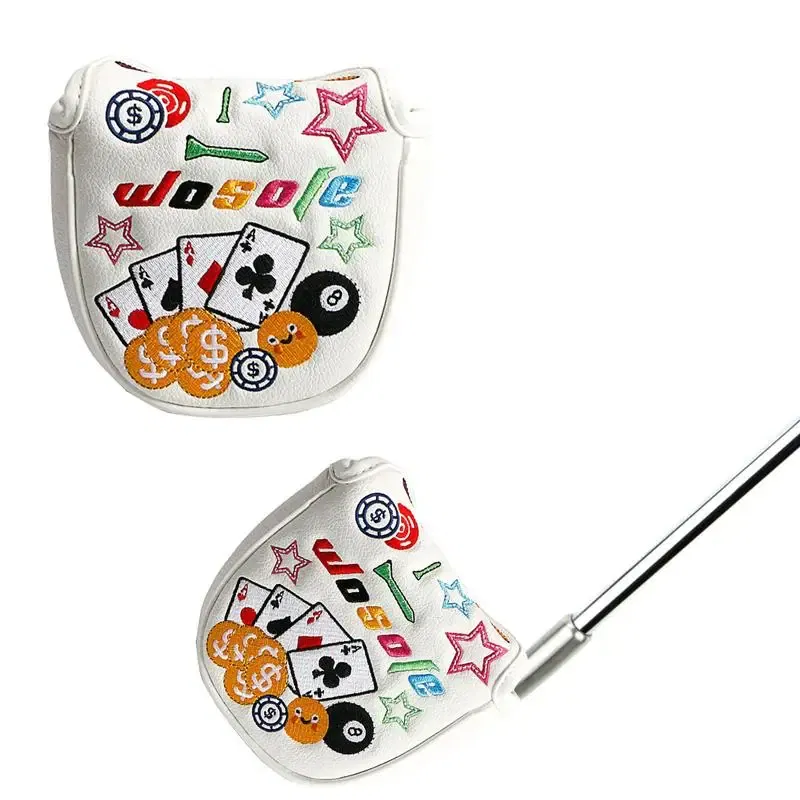 Ships From: france, Color: WHITE - Golf Iron Covers Golfs Rod Covers Golfing Golf Iron Head Covers PU Leather Waterproof Golf Club Headcover Iron Putter Head Cover