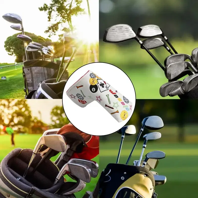 Ships From: france, Color: WHITE - Golf Iron Covers Golfs Rod Covers Golfing Golf Iron Head Covers PU Leather Waterproof Golf Club Headcover Iron Putter Head Cover