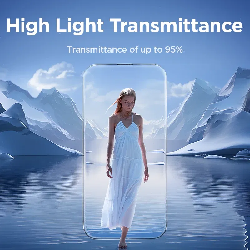 Bundle: Bundle8, Material: High Definition - Joyroom 3/2/1PCS Full Screen HD Glass For iPhone 16 Pro Max HD Tempered Glass Screen Protector For iPhone 15 14 13 Pro Max