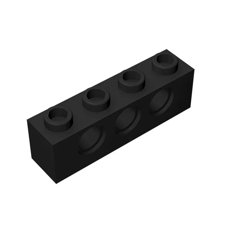 Color: Dark Grey - Rainbow Pig MOC 3701 Brick 1x4 with 3 Holes Building Blocks Classic Brand DIY Assembles Particles Educational Tech Kid Spare Toy