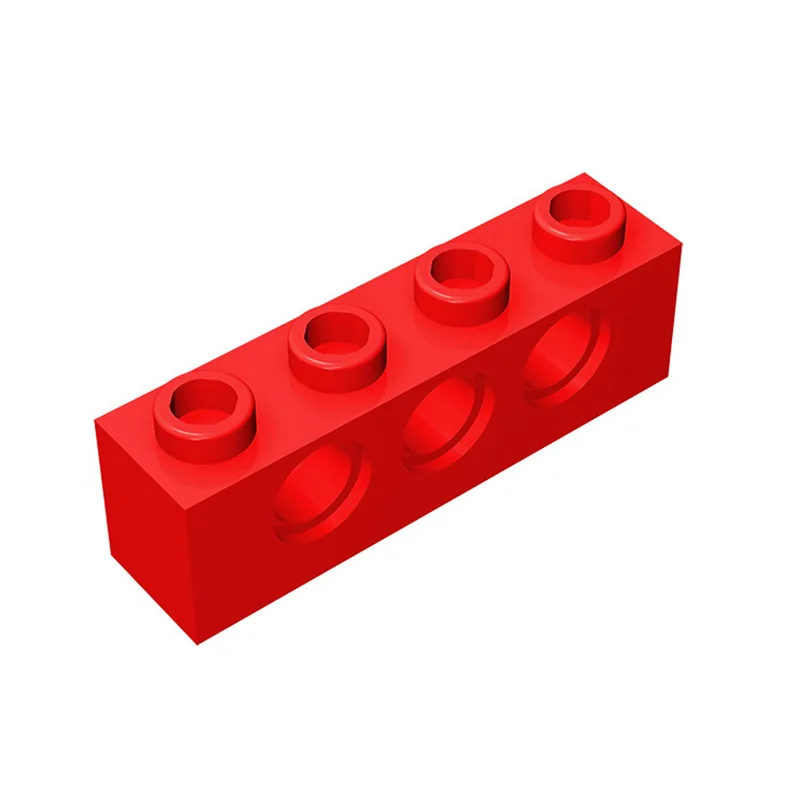 Color: Dark Grey - Rainbow Pig MOC 3701 Brick 1x4 with 3 Holes Building Blocks Classic Brand DIY Assembles Particles Educational Tech Kid Spare Toy