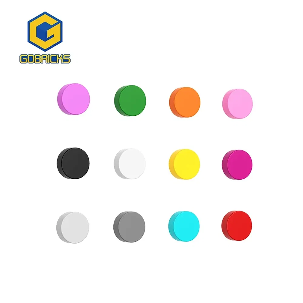 Color: WHITE - Gobricks 10PCS Building Blocks Assembles Particles Moc 98138 1x1 Block DIY With Bumps Compatible With Educational Toys For Kids