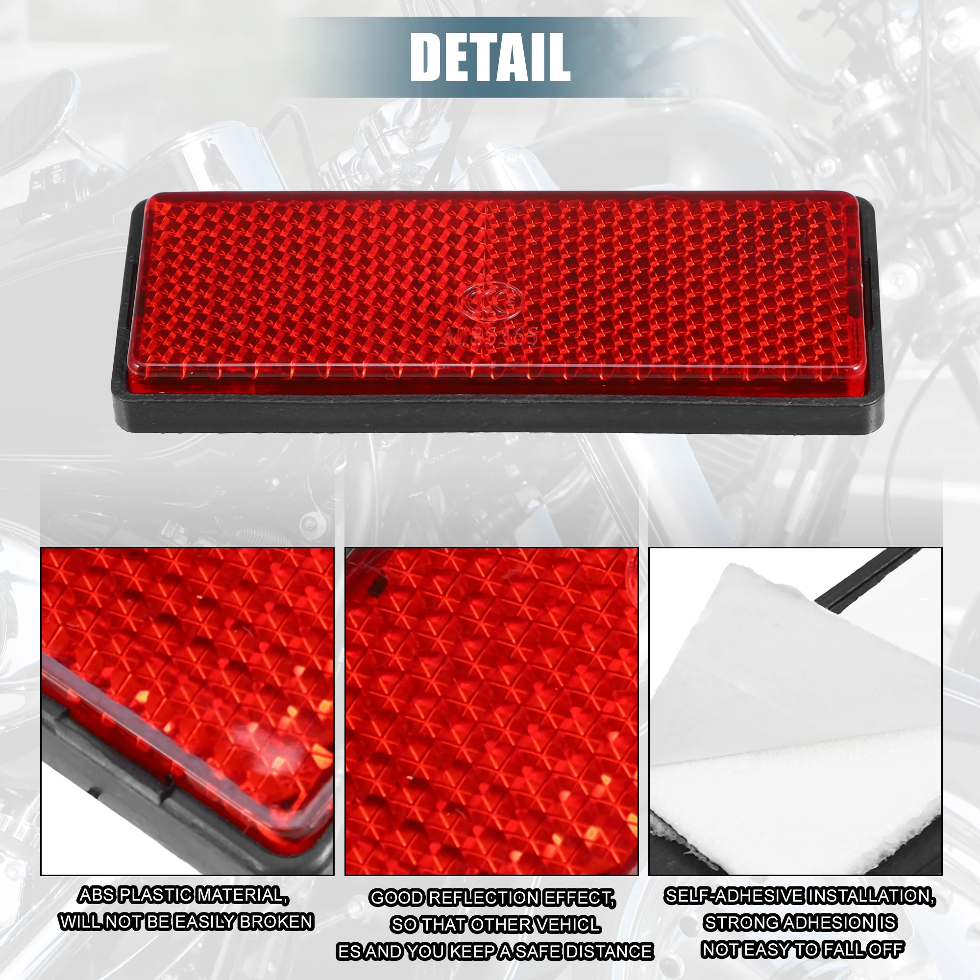 Color: green - UXCELL Rectangular Stick-on Safety Spoke Reflective Sticker Self Adhesive Reflector for Gate Posts Cars Trailer Motorcycle