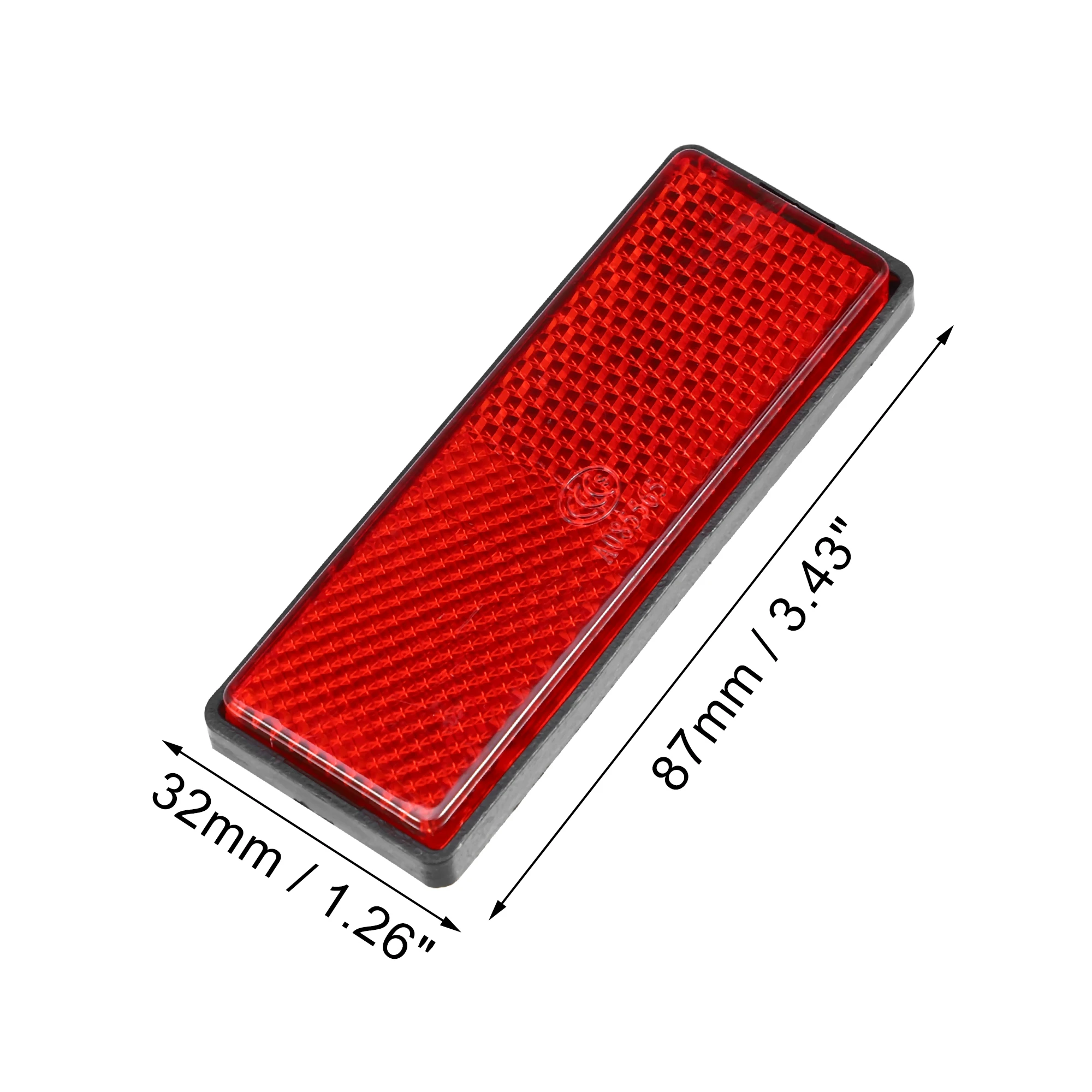 Color: Silver - UXCELL Rectangular Stick-on Safety Spoke Reflective Sticker Self Adhesive Reflector for Gate Posts Cars Trailer Motorcycle
