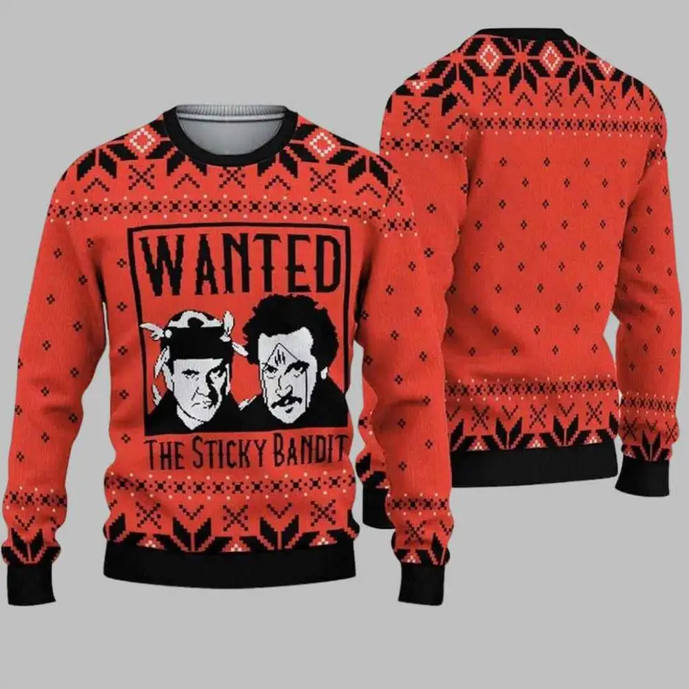 Color: GRAY, Size: S - New Style Sweatshirt For Spending Christmas Alone At Home Ugly Christmas Pullover 2026 Fashionable Casual Couple Sweatshirts