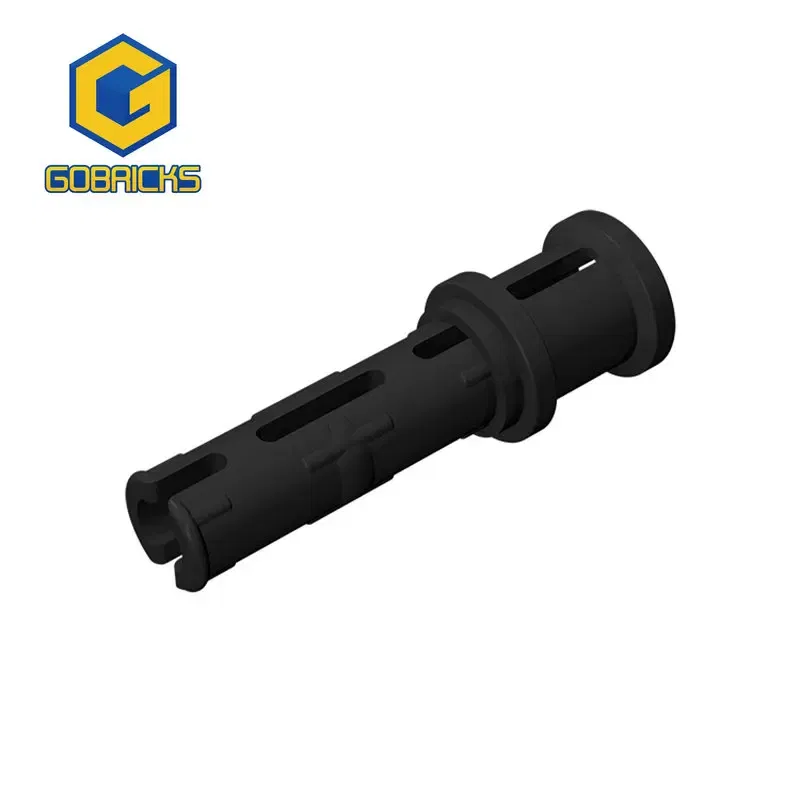 Color: Sand Green - Gobricks 10PCS Bricks Technical Pin 3L with Friction Ridges Lengthwise and Stop Bush Compatible With 32054 Assembles Block