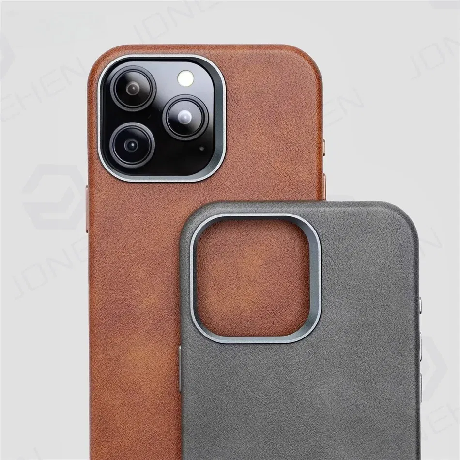 Color: Blue, Material: Nylon - High-end Retro Oil Wax Pattern Magnetic For Magsafe Leather Case For iPhone Air 15 14 Plus 13 16 17 Pro Max Camera Button Cover