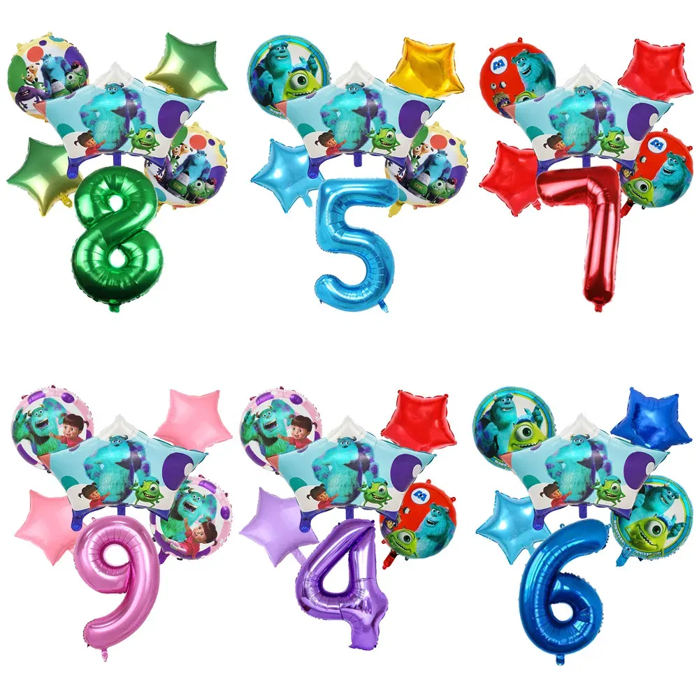 Color: Dark Khaki, Capacity: 1000ml - Monsters University Monsters, Inc. James P. Sullivan Theme Birthday Party Decoration Crown Shaped Balloon Set Baby Shower