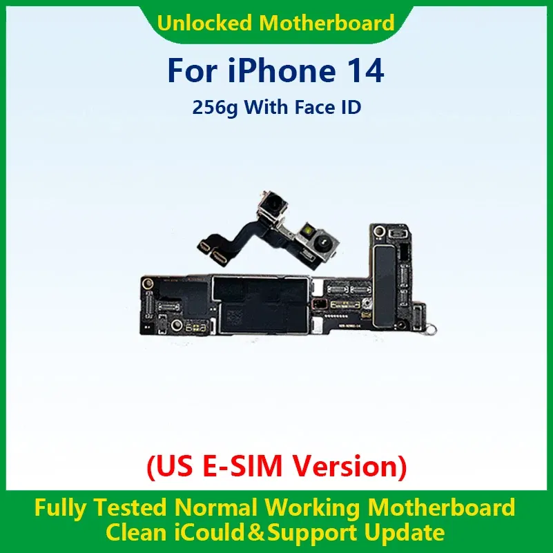 Color: black, Ships From: CHINA - Top 100%Working Fully Tested Mainboard For iPhone 14 Pro Max Unlocked Motherboard With Face ID Cleaned iCloud US E-SIM Version