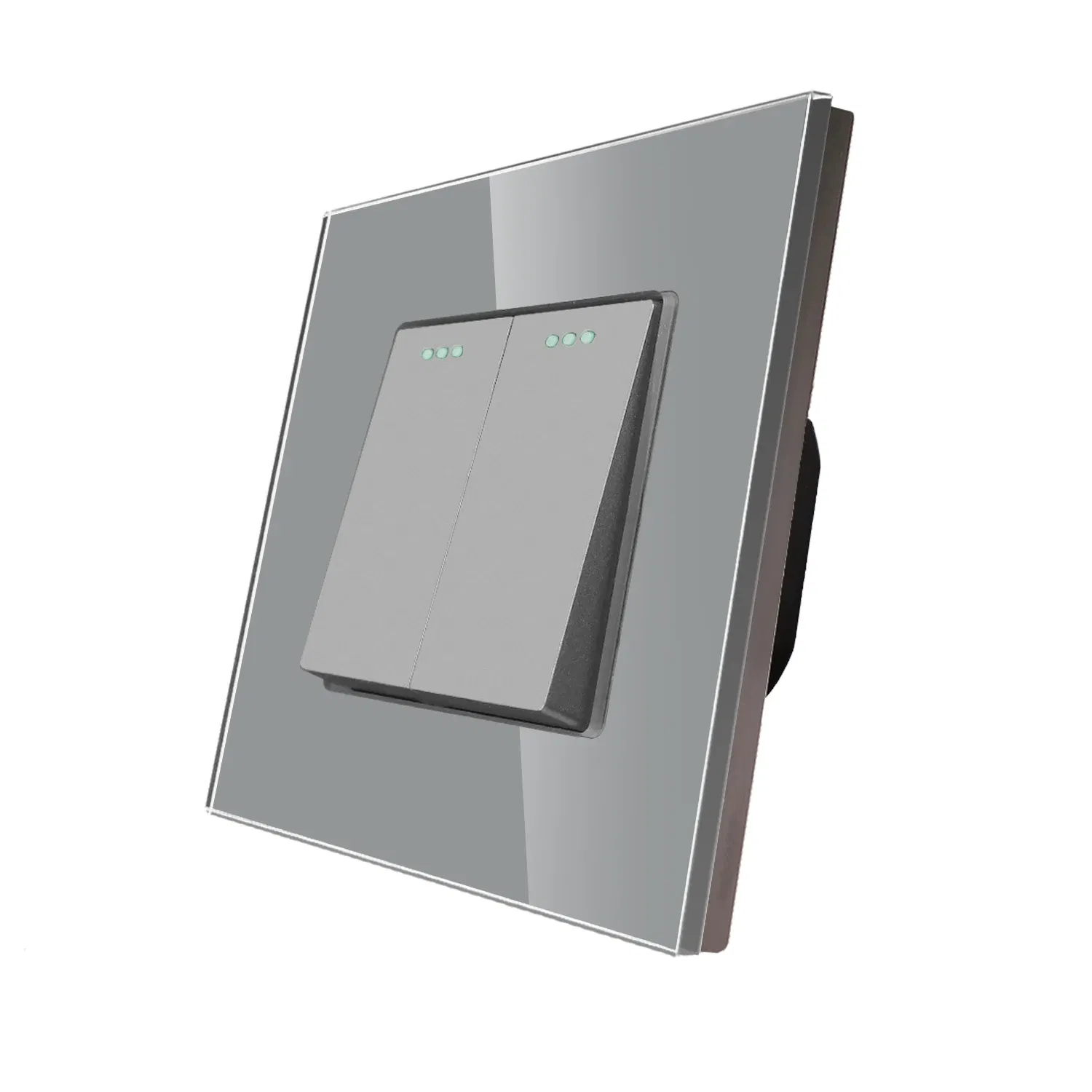 Color: Green, Size: 3XL, Ships From: CHINA - Bingoelec Push Button Switch 1/2/3 Gang 1 Way 2 Way 3 Way EU Standard Home light Switch Crystal Glass Panel Wall switch