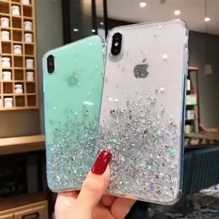 Color: green, Compatible-Phone Models: For iPhone 14 Pro - 16 Pro Max, Epoxy Resin Case, iPhone 15 Case with Sequins, Epoxy Case, iPhone 14 Case, Glitter Girls Designs, 13 Pro Max, 15Pro