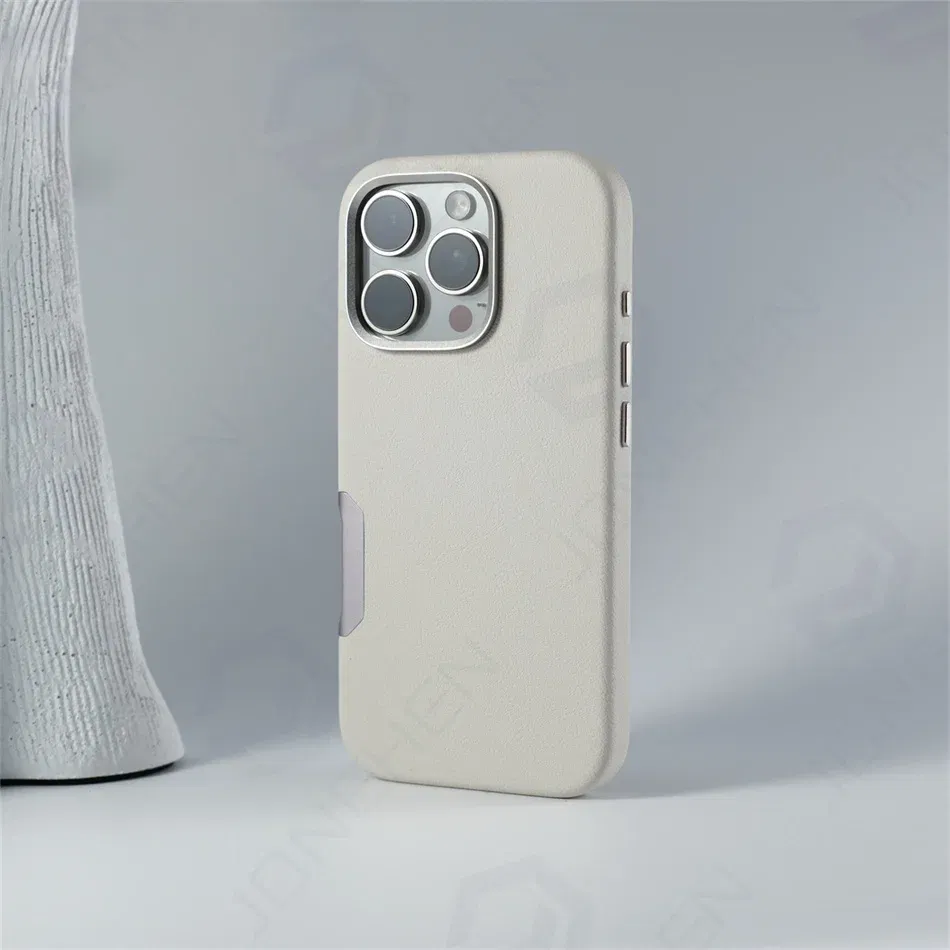 Color: black, Material: TPU - For Magsafe Leather High Quality Alloy Camera Button Magnetic Case For iPhone 16 Pro Max 16pro Wireless Charge Shockproof Cover