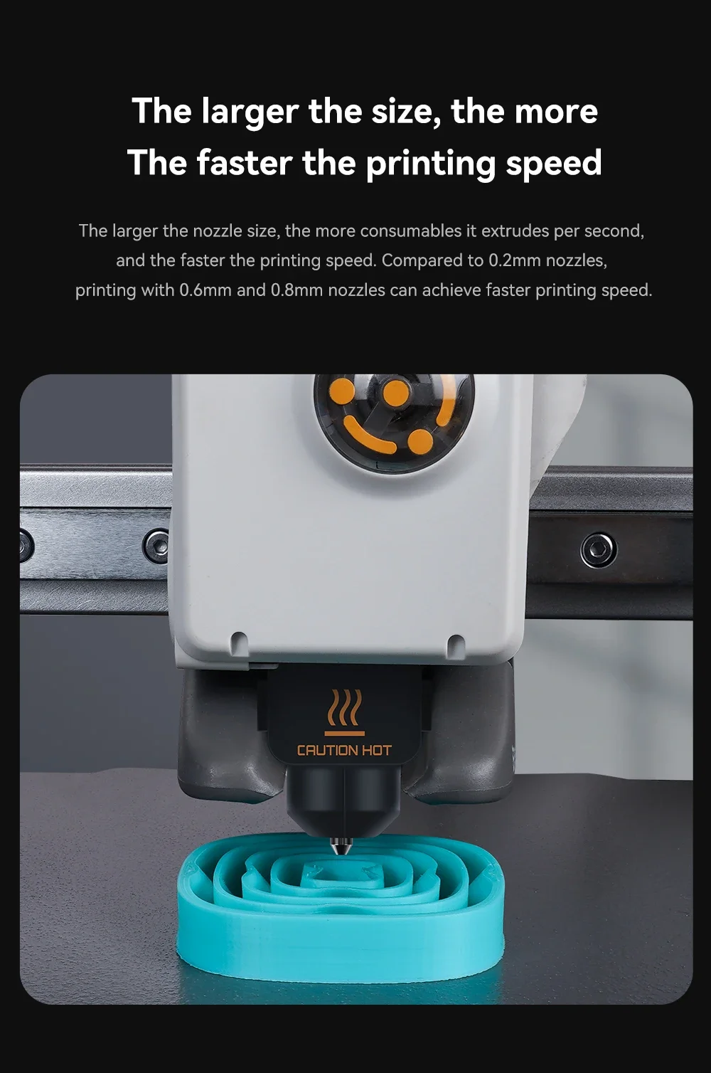 Color: Red - Hardened Steel Nozzle For Bambu Lab A1 mini Hotend Kit 0.4/0.6/0.8mm Fast Speed Bambulab A1 Hot End Assembly 3D printer part