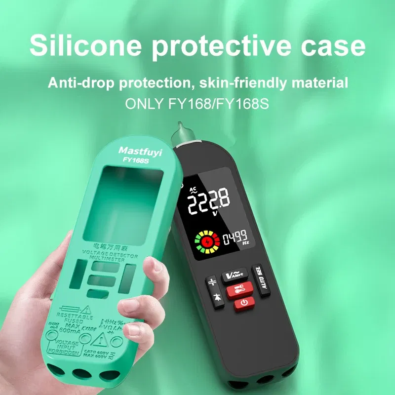 Color: Orange - Smart Digital Multimeter Rechargeable Electronic Tester AC DC Contactless NCV Automatic Test Easy operate lightweight high quali