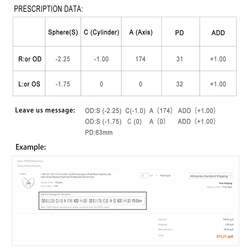 Lens Index: 1.56 - Customized 1.56 1.61 1.67 (ADD+0.75~+3.00) Progressive Multifocal Lenses Optical Hyperopia Resistance Short Middle Far Lens