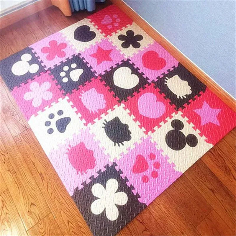 Color: Dark Khaki - Activities Mat for Baby Play Mat 16PCS Play Mats 30x30cm Thick 1cm Game Mats Tatame Play Mat for Baby Playmat Playroom Mat