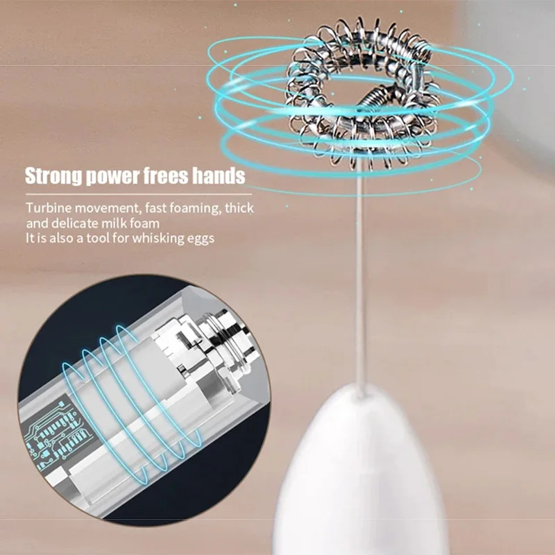 Color: Lavender - 2-in-1 multi-function USB Rechargeable Electric Egg Beater Baking Mixer Milk Frother Kitchen Gadgets Coffee Stirrer Tools Dining