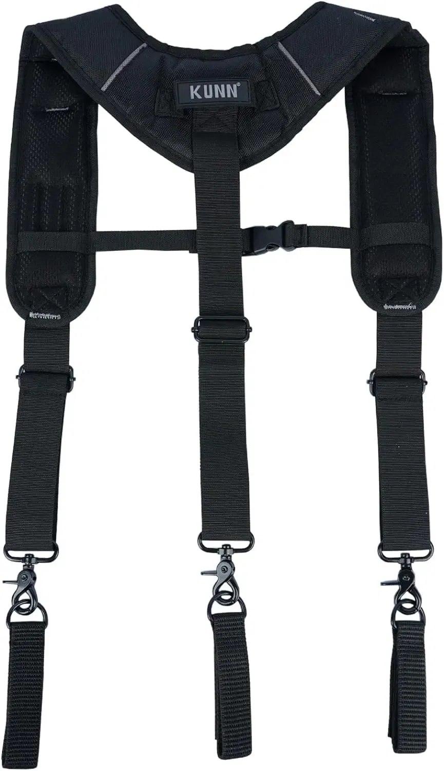 Color: black, Ships From: CHINA - KUNN Tool Belt Suspenders,Heavy Duty 3-Points Padded Construction Work Pouch Suspender for Men with Tool Belt Loops