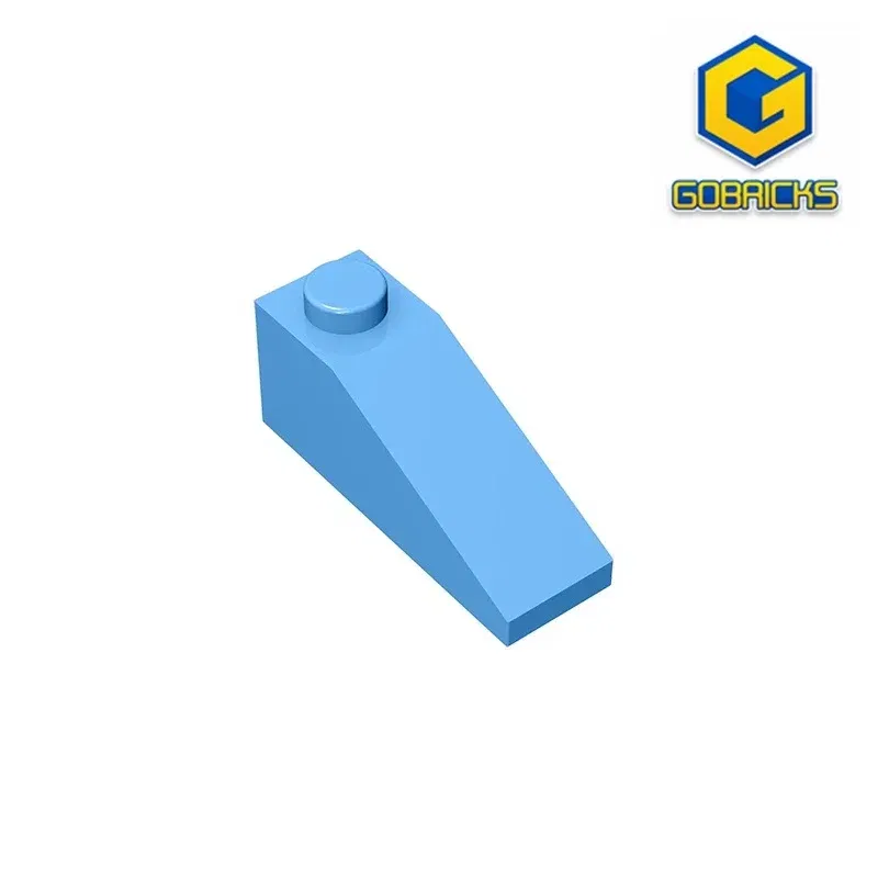 Color: DEEP BLUE - Gobricks GDS-586 Slope 33 3 x 1 compatible with lego 4286 pieces of children's DIY Building Blocks Technical Educational