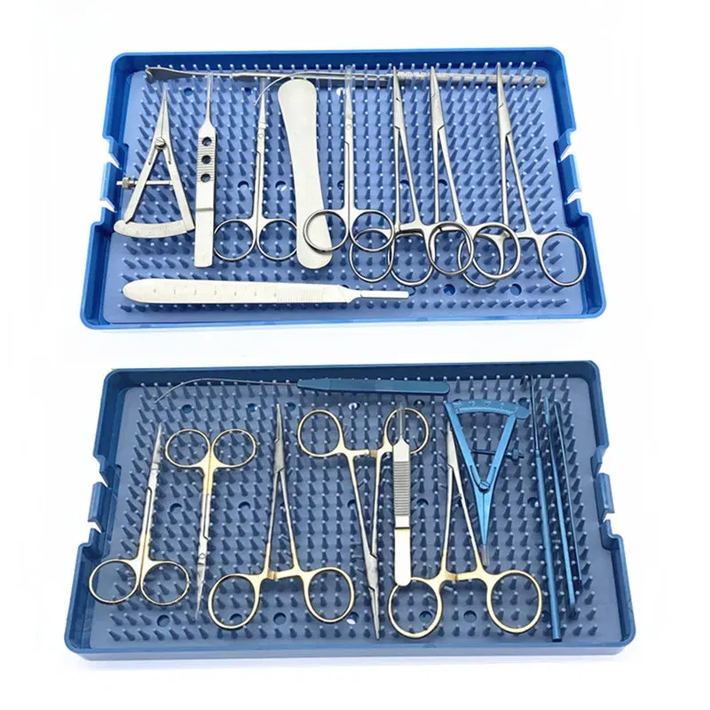 Color: BLACK & RED - Eyelid reconstruction double eyelids plastic surgery instruments set Double eyelid Cosmetic tools kit