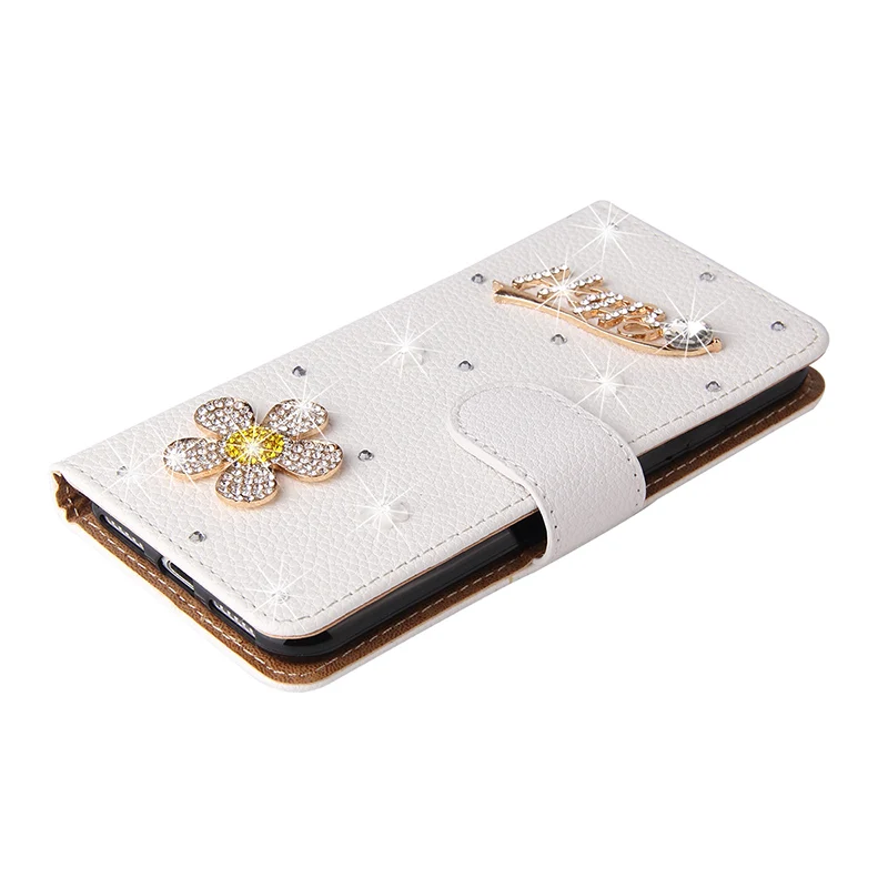 Color: wine red, Material: Nylon - Flip Glitter Case For Samsung Galaxy S25 Ultra S24 FE S23 S22 S21 S20 Plus A35 A55 A16 A14 A15 A34 A54 Leather Cover Case