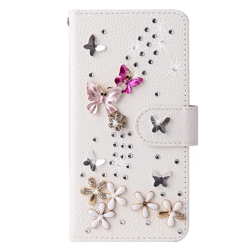 Color: wine red, Material: Nylon - Flip Glitter Case For Samsung Galaxy S25 Ultra S24 FE S23 S22 S21 S20 Plus A35 A55 A16 A14 A15 A34 A54 Leather Cover Case