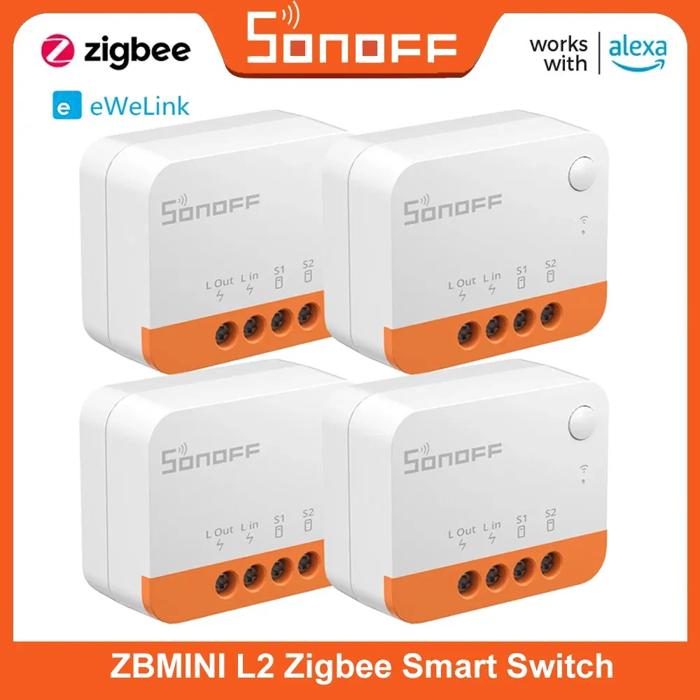 Bundle: Bundle1, Ships From: CHINA - SONOFF ZBMINI L2 Extreme ZigBee Smart Switch No Neutral Wire Required DIY Two-Way Control with Zigbee Hubs Bridge Alexa Google
