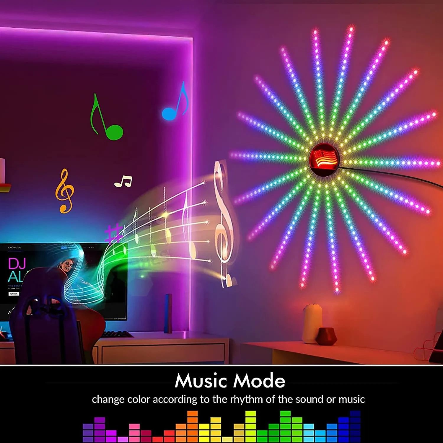 WiFi Bluetooth Smart Fireworks Led Light