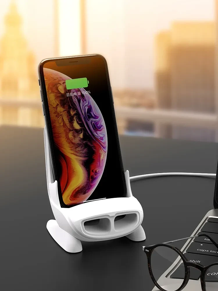 Multi-function fast charge wireless mini chair phone stand