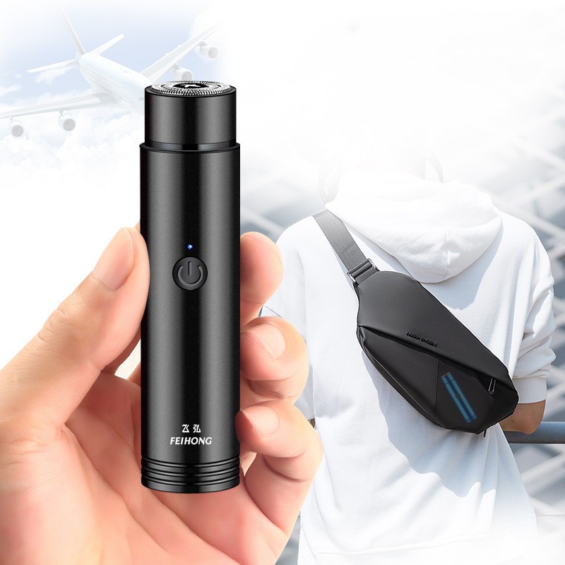 Compact Car-Chargeable Electric Shaver