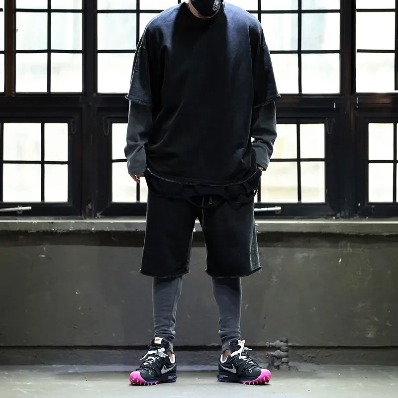 Casual Loose Fit Solid Sports Sets