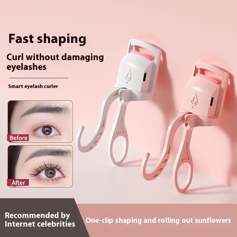 Portable Electric Heated Eyelash Curler - Long Lasting Curls