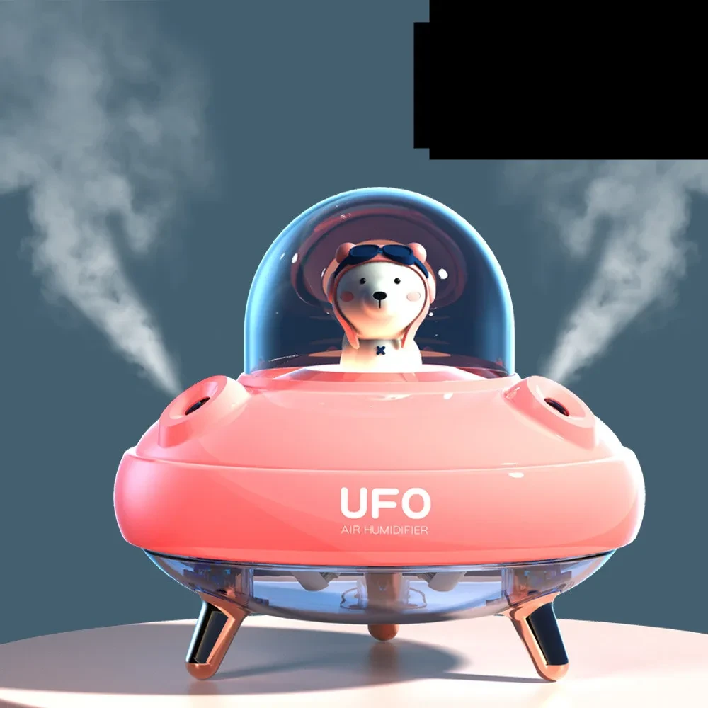 Dual Nozzle Wireless Ultrasonic USB Cartoon Bear Humidifier