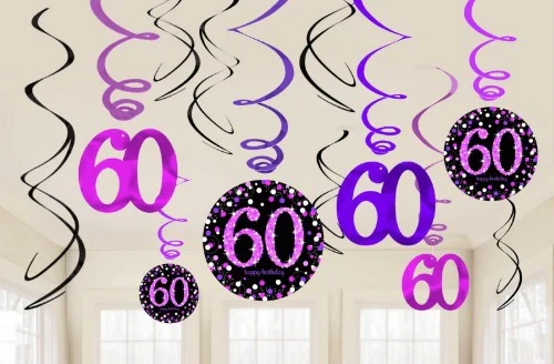 Pink Celebration 60 Swirl Value Pack - Pack of (12)