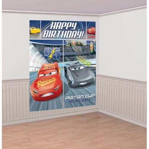 Cars 3 Scene Setter Kit Happy Birthday - Pack of 5