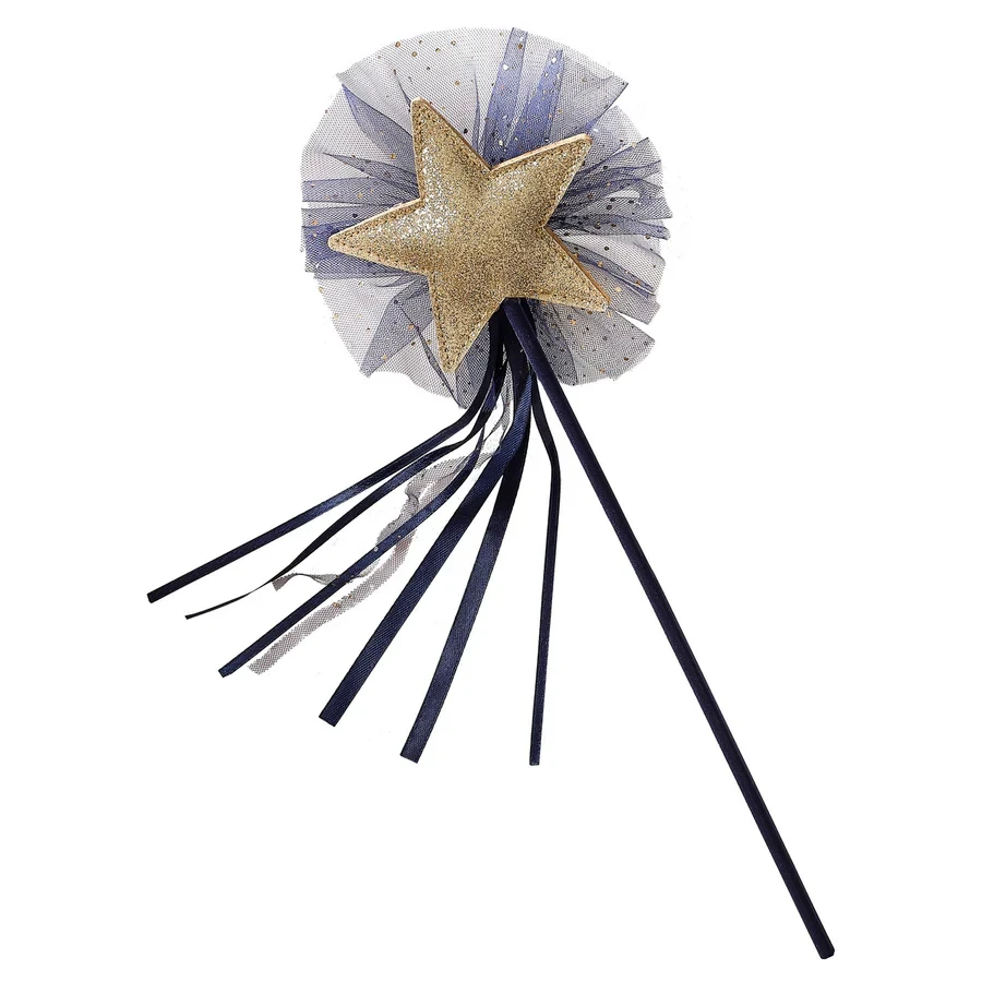 Wizard Wand - Fancy Dress Navy & Gold Star