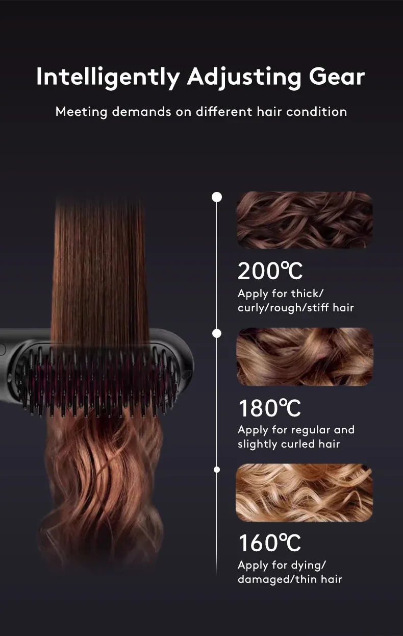 2 In 1 Straight Hair Comb Wireless Hair