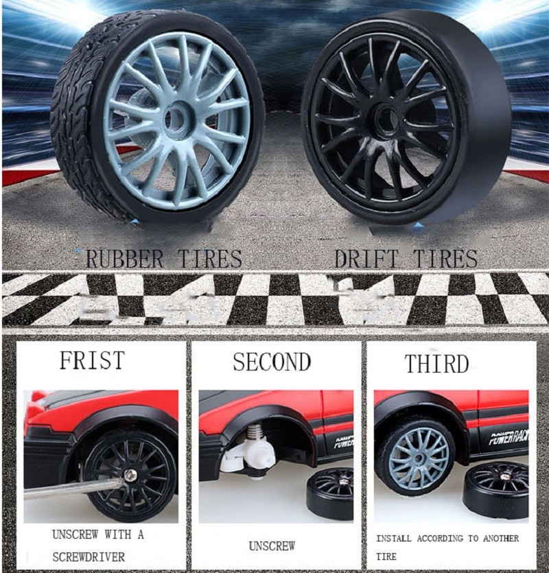1:24 High-Speed RC Car - Mini Electric Drift Racing Car