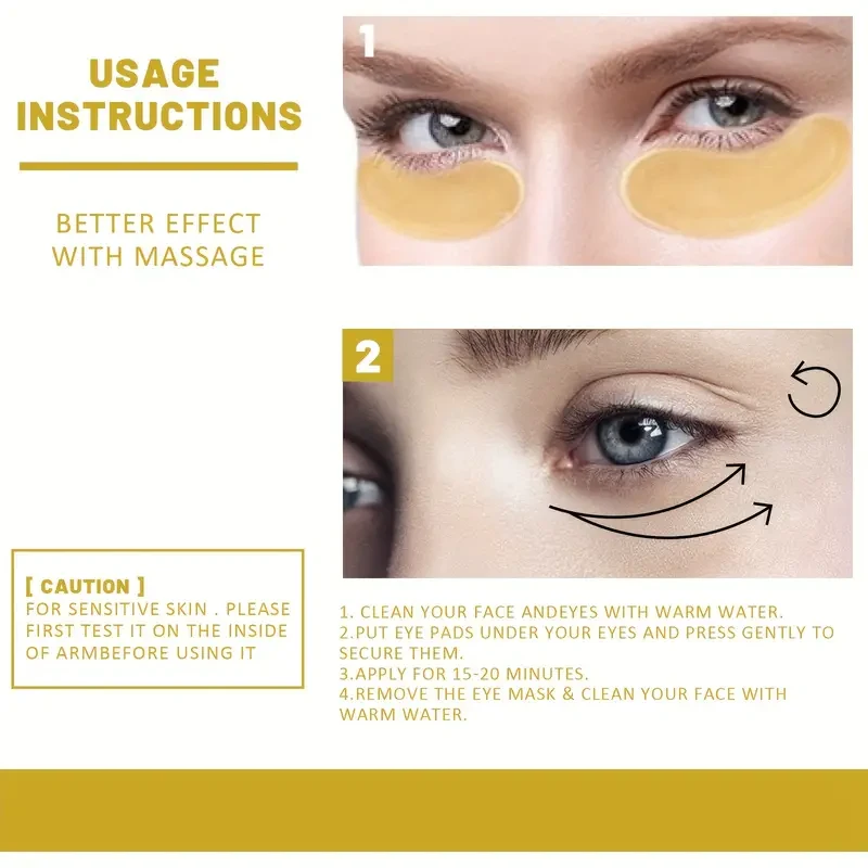 30 Pairs 24k Golden Luxury Eye Masks