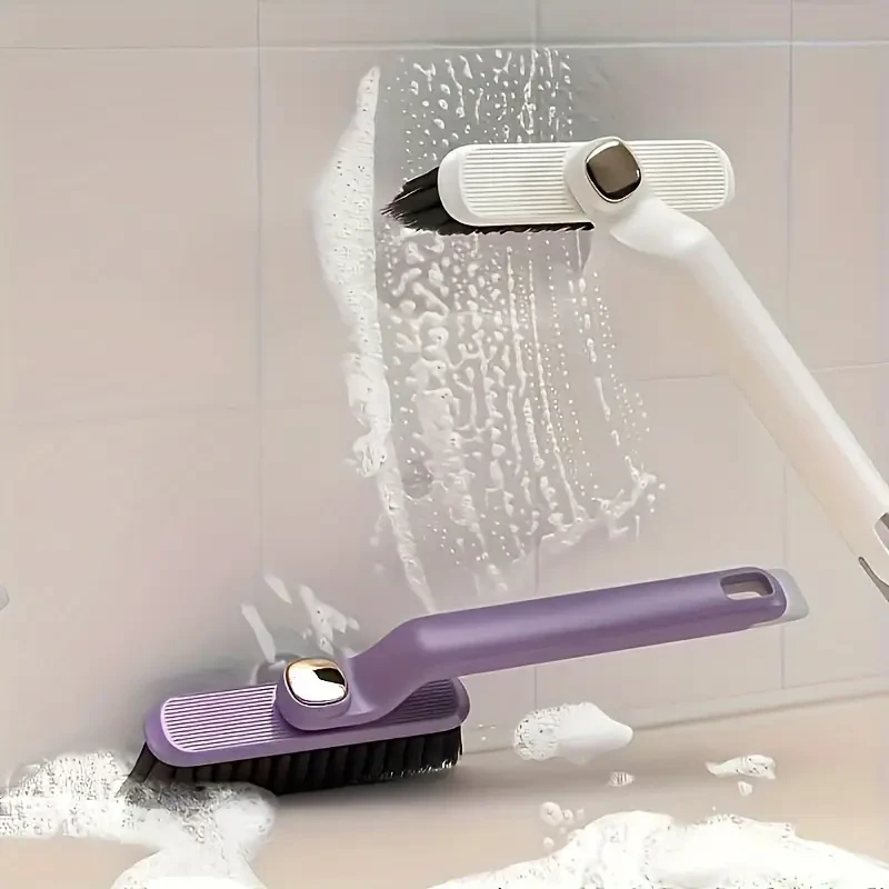 1pc Purple Durable Plastic 360-Degree Stiff Bristle Brush,