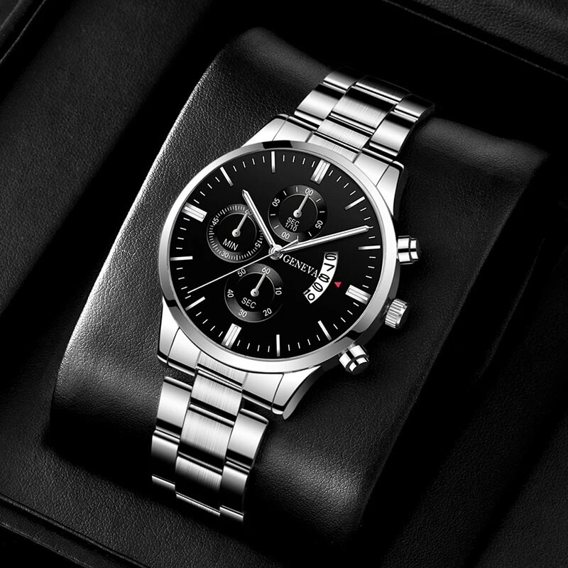 Fashion Mens Stainless Steel Quartz Watch