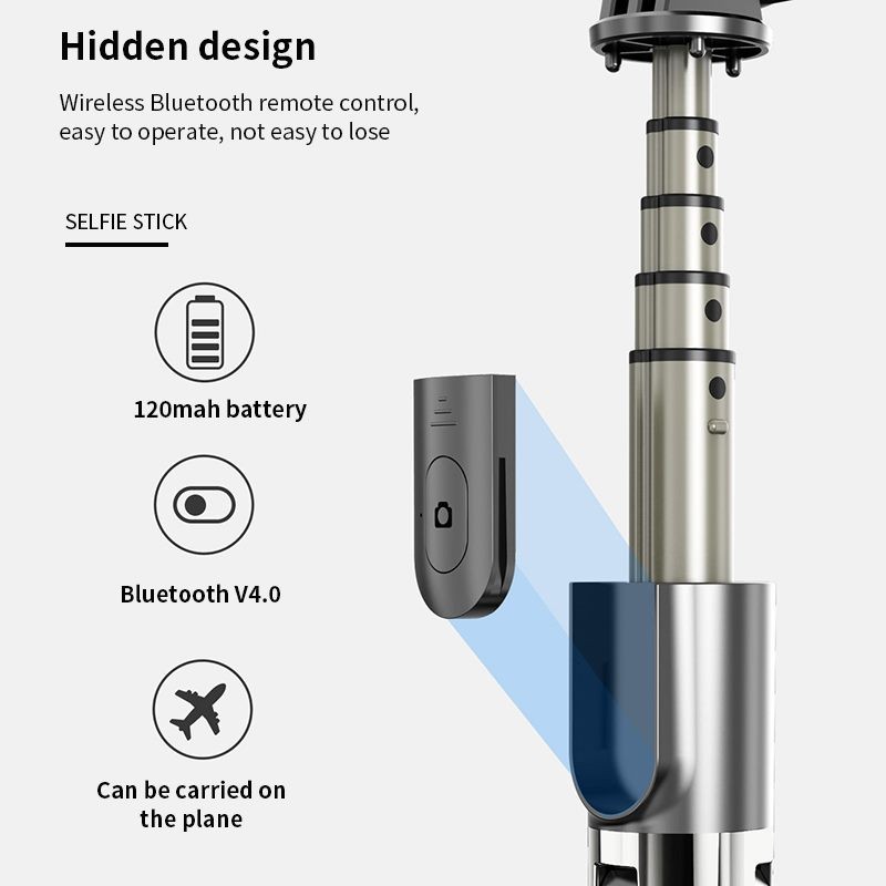 L03 Selfie Stick Wireless Bluetooth Selfie Tripod, Foldable
