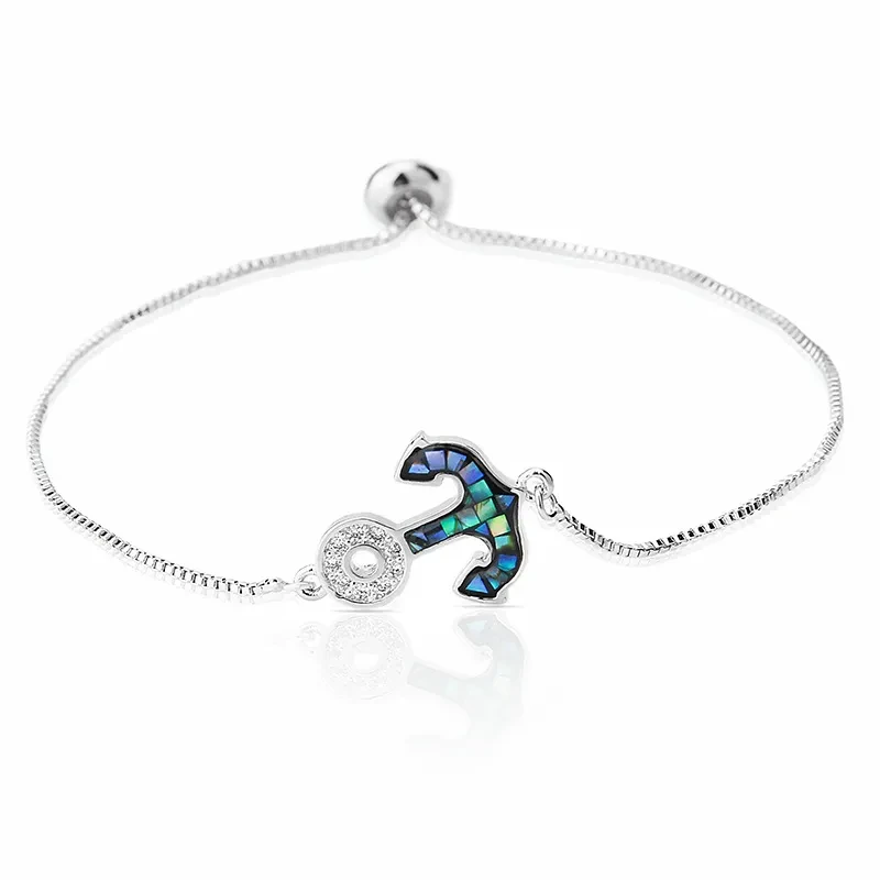Ladies anchor pendant bracelet