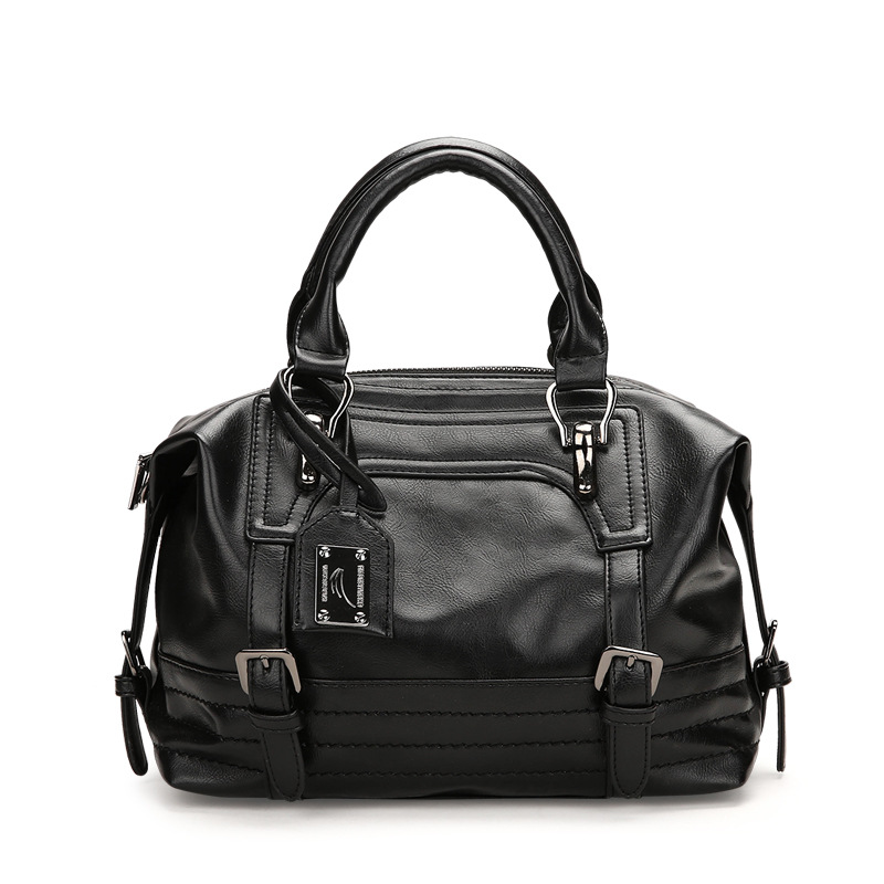 Simple Oil Wax Leather Tote Bag