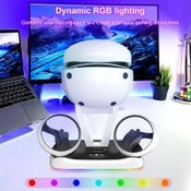 PS5 VR2 Controller Charging Dock Headset Stand,Wireless Charging Station