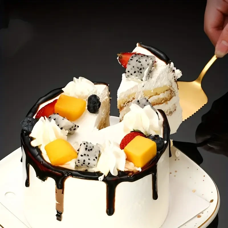 Durable Stainless Steel 2pcs Cake Knife and Spatula Set