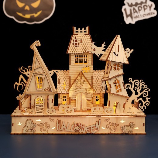 Wooden 3D 3D Puzzle Model Puzzle Decompression Assembled Toy