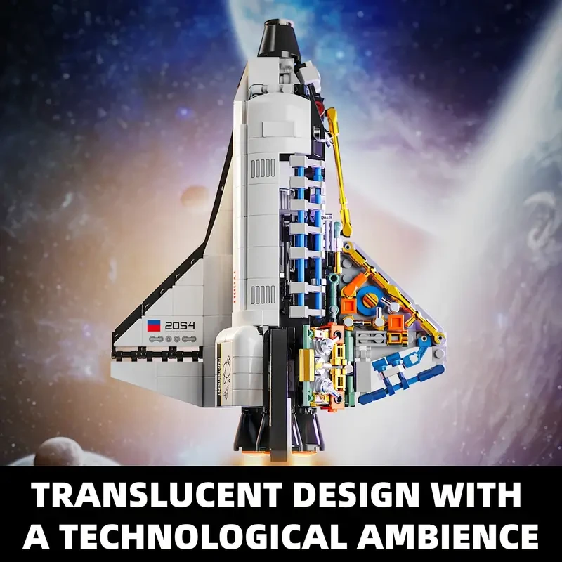 a Spaceship Model Building Set, Semi-Transparent Mechanical Airplane Model