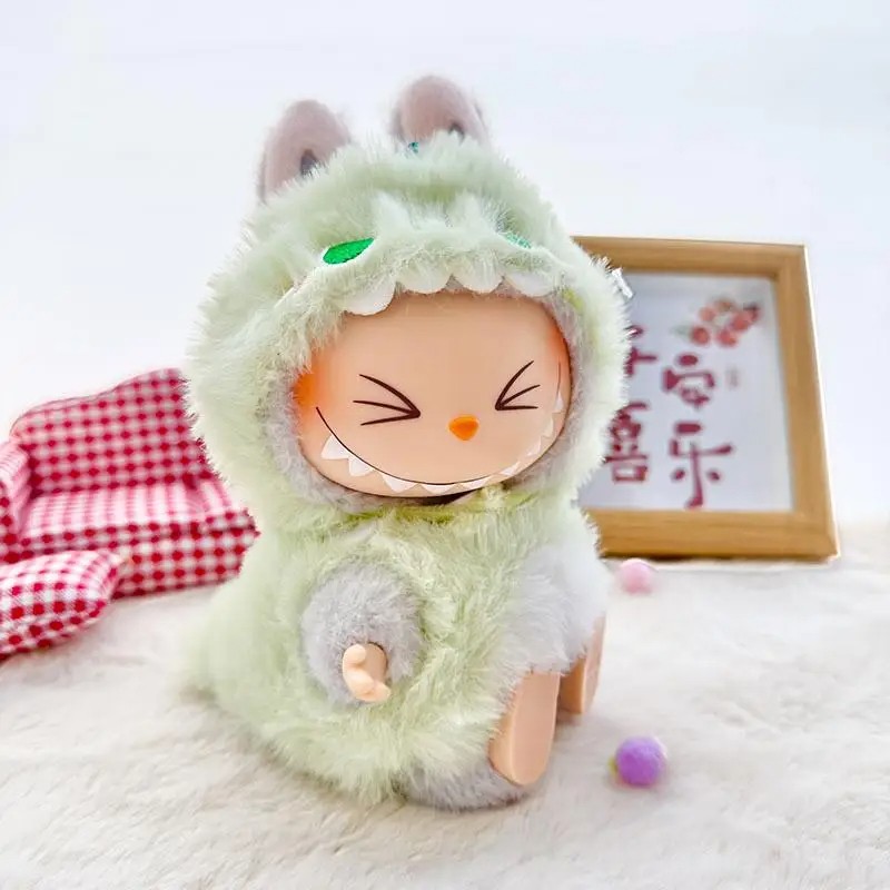15-17cm Labubu Pendant Sitting Baby Shark, Bee & Dinosaur Cute Dolls Accessories