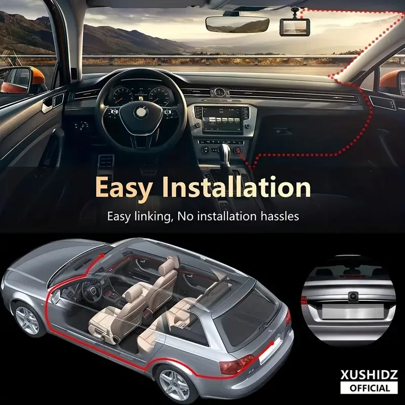 ESPONER Full HD 1920x1080 Dash Cam with 5.08cm Mini Hidden Screen
